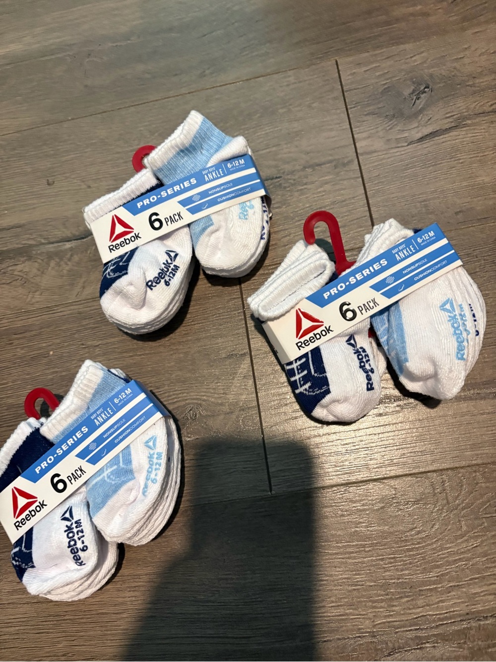 Baby Reebok 6Pk Lot Of 3 Total 18 Socks 6-12M